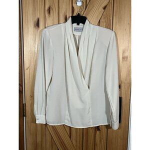 Vintage Howard Wolf Women's White Dress Shirt Workwear 80s **see measurements**